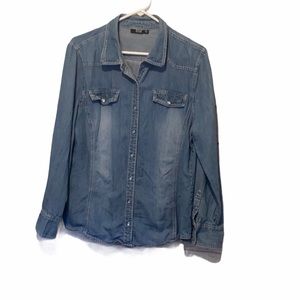 A.N.A. Women’s Denim SnapUp Shirt Size XL